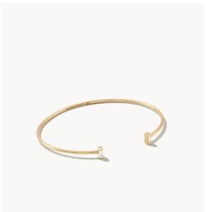 Kendra Scott Gold Open Cuff 14k diamond bracelet